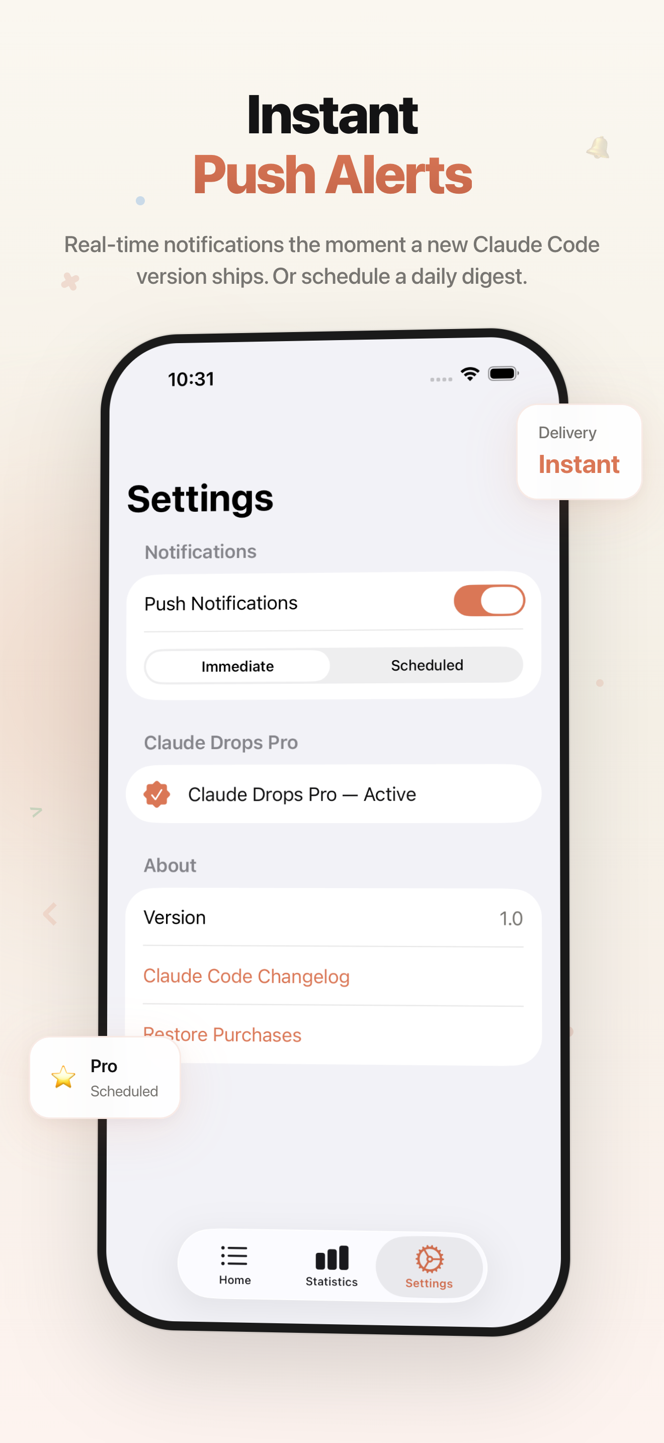 Claude Drops — Notifications