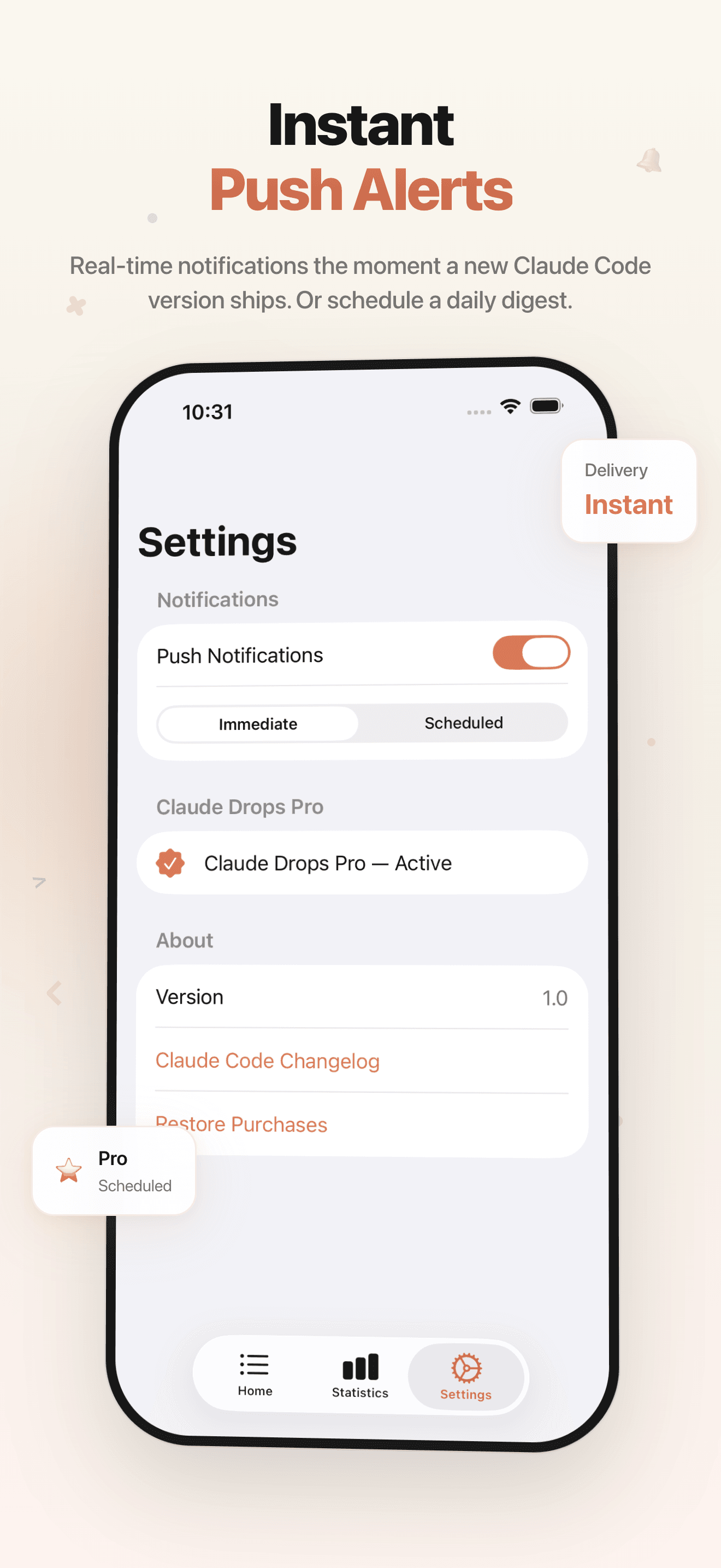 Claude Drops — Notifications
