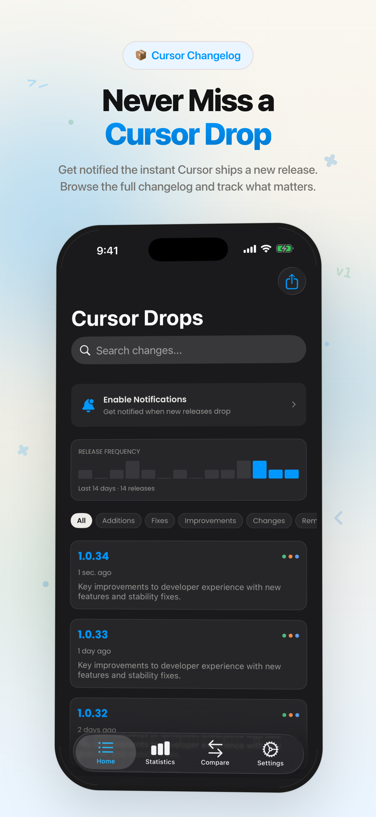 Cursor Drops — Home